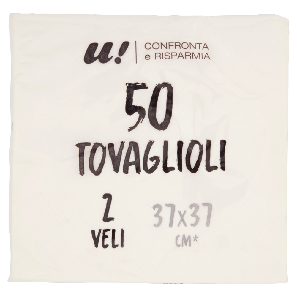 50 Tovaglioli 2 Veli Bianchi U! Confronta e Risparmia